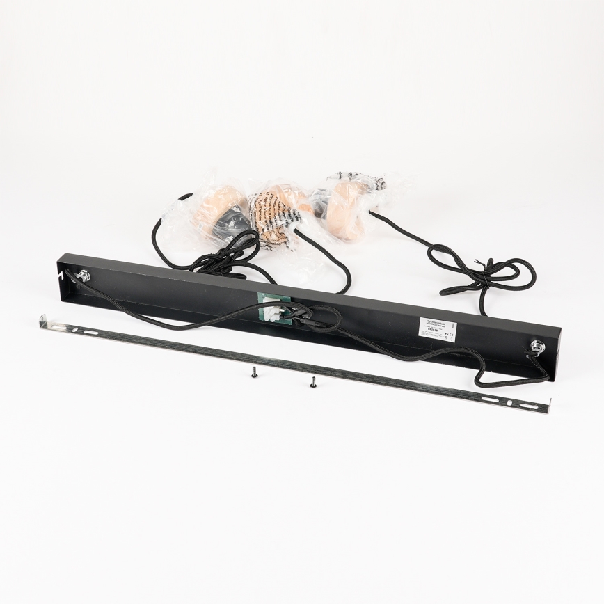 Brilagi - Lustr na lanku BASKLITE 3xE27/15W/230V kaučukovník/černá