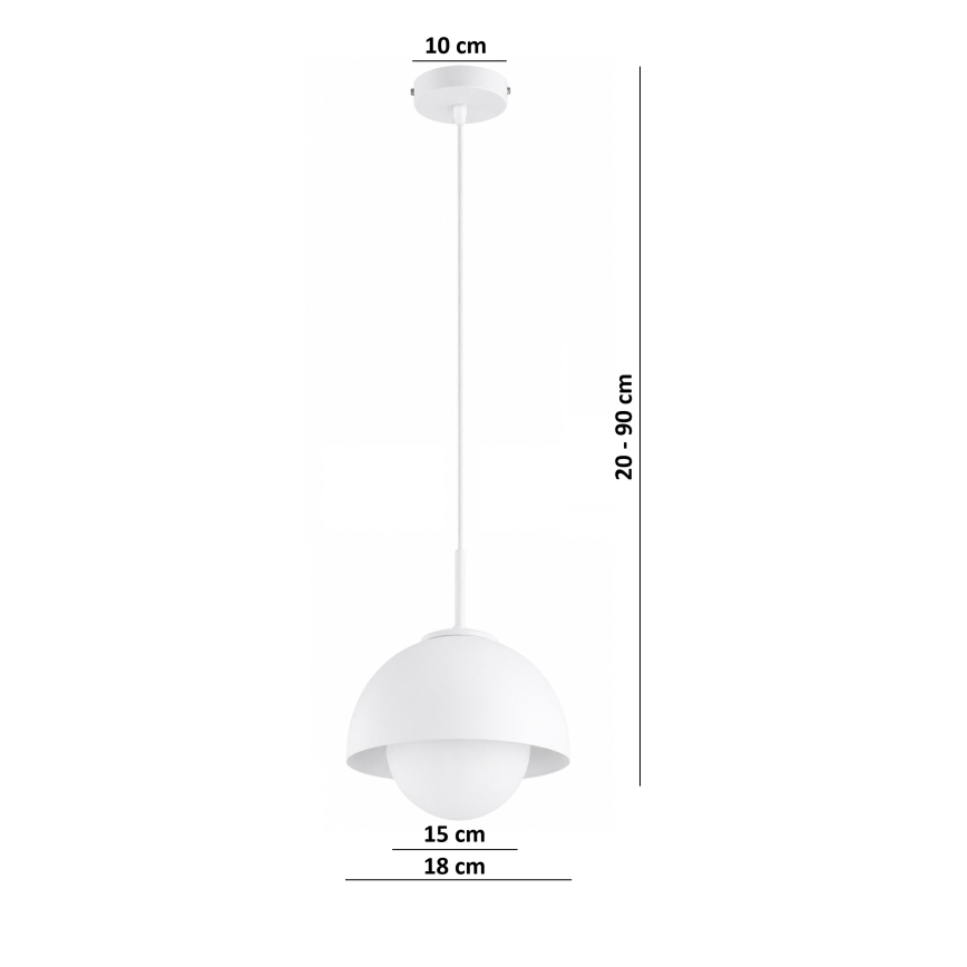 BRILAGI - Lustr na lanku COSMO 1xE27/60W/230V pr. 18 cm bílá