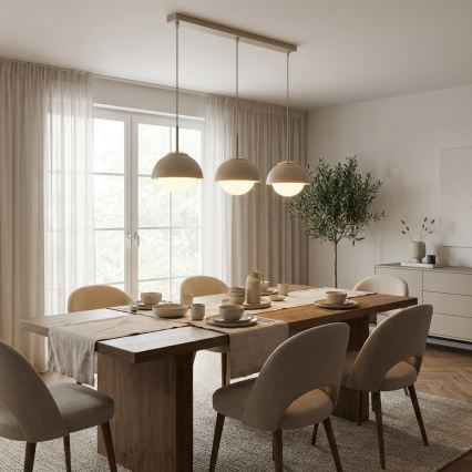 Brilagi - Lustr na lanku COSMO 3xE27/60W/230V béžová/zlatá