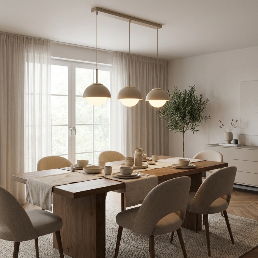 Brilagi - Lustr na lanku COSMO 3xE27/60W/230V béžová/zlatá