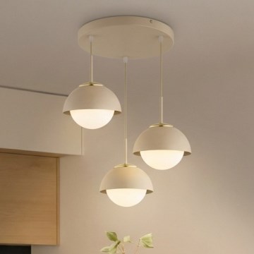 Brilagi - Lustr na lanku COSMO 3xE27/60W/230V béžová/zlatá