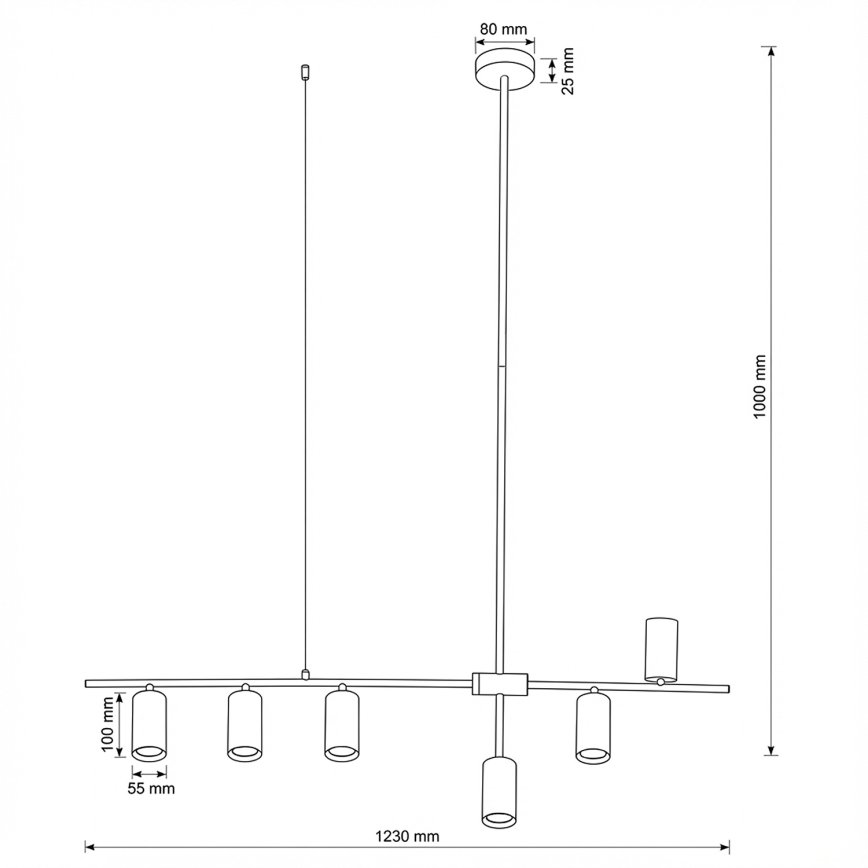 Brilagi - Lustr na lanku CRANE 6xGU10/30W/230V béžová