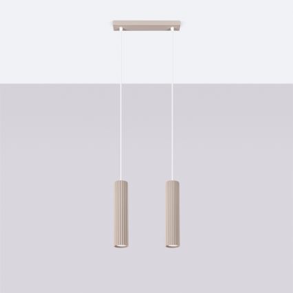 Brilagi - Lustr na lanku CRESTO 2xGU10/10W/230V taupe