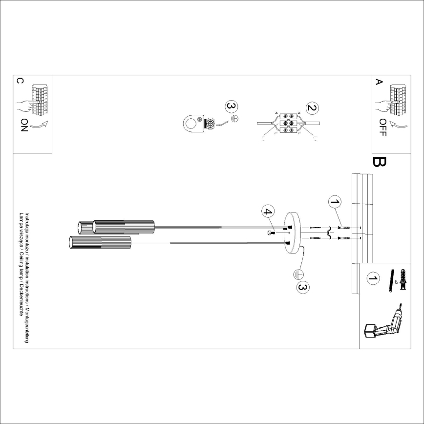 Brilagi - Lustr na lanku CRESTO 3xGU10/10W/230V krémová