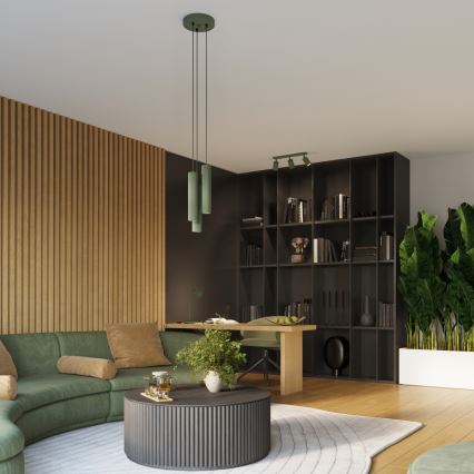 Brilagi - Lustr na lanku CRESTO 3xGU10/10W/230V zelená