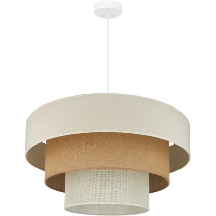 Brilagi - Lustr na lanku DENVER LUNETA 1xE27/15W/230V pr. 60 cm béžová/hnědá/krémová