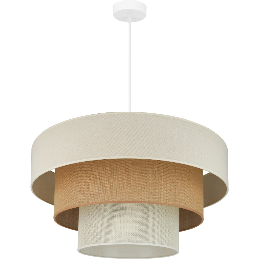 Brilagi - Lustr na lanku DENVER LUNETA 1xE27/15W/230V pr. 60 cm béžová/hnědá/krémová