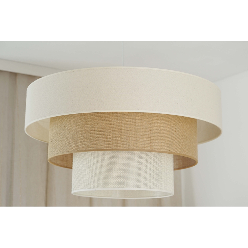 Brilagi - Lustr na lanku DENVER LUNETA 1xE27/15W/230V pr. 60 cm béžová/hnědá/krémová