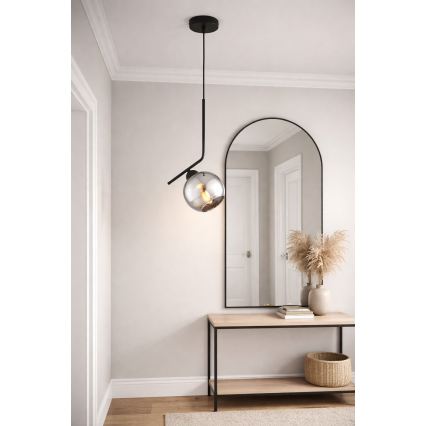 Brilagi - Lustr na lanku DIOR 1xE27/60W/230V černá/kouřová šedá