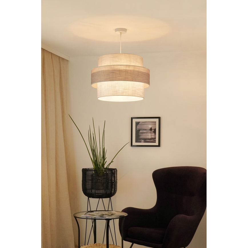 Brilagi - Lustr na lanku DOVER SPACE 1xE27/15W/230V pr. 50 cm šedá/krémová