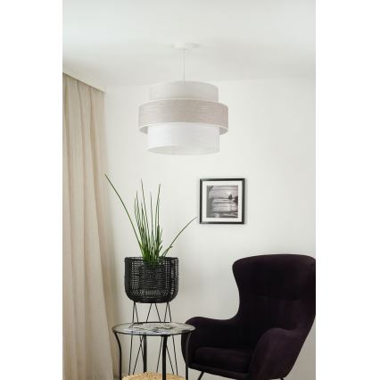 Brilagi - Lustr na lanku DOVER SPACE 1xE27/15W/230V pr. 50 cm šedá/krémová