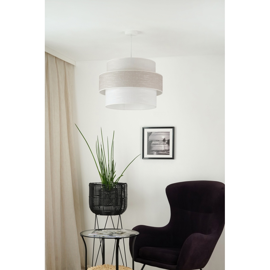 Brilagi - Lustr na lanku DOVER SPACE 1xE27/15W/230V pr. 50 cm šedá/krémová
