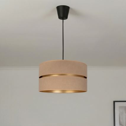 Brilagi - Lustr na lanku DUO-DUO 1xE27/60W/230V pr. 40 cm béžová/zlatá
