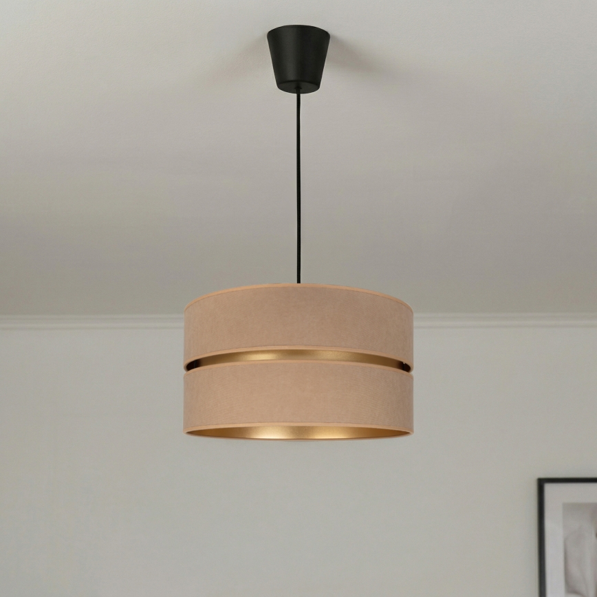 Brilagi - Lustr na lanku DUO-DUO 1xE27/60W/230V pr. 40 cm béžová/zlatá