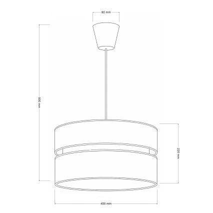 Brilagi - Lustr na lanku DUO-DUO 1xE27/60W/230V pr. 40 cm béžová/zlatá