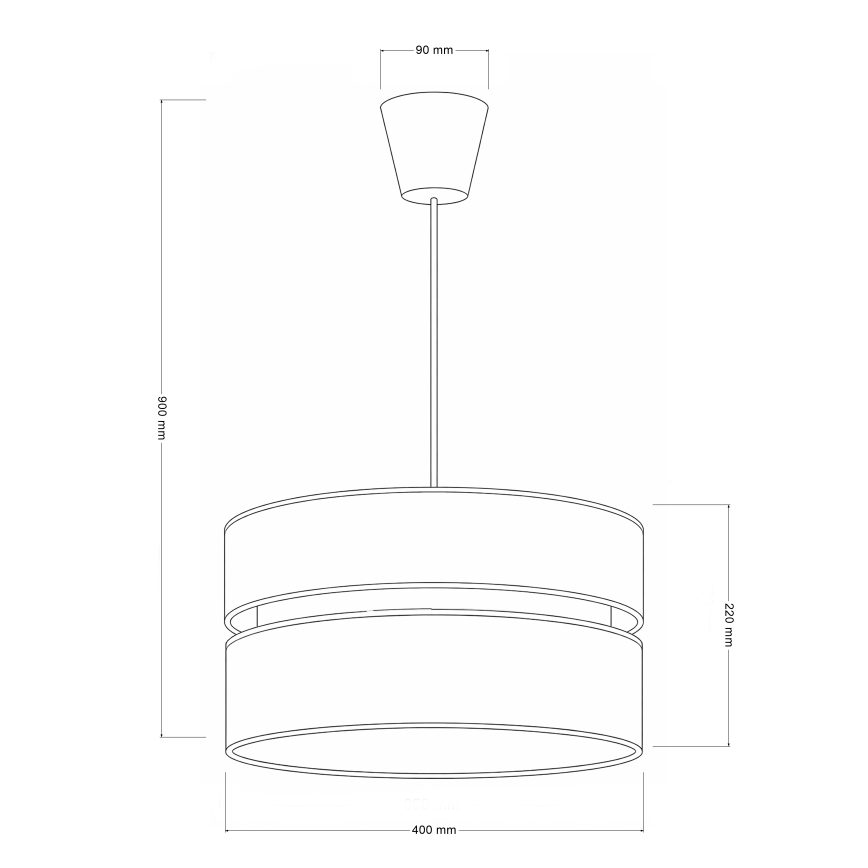Brilagi - Lustr na lanku DUO-DUO 1xE27/60W/230V pr. 40 cm béžová/zlatá