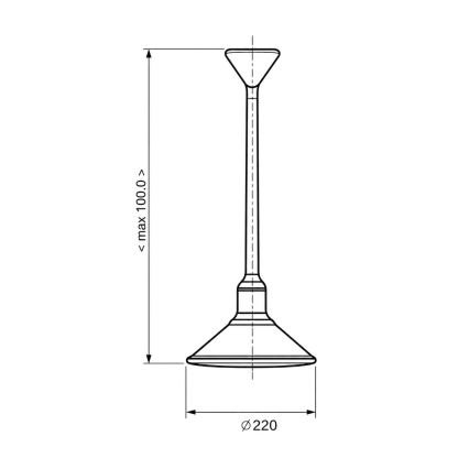 BRILAGI - Lustr na lanku FORGE 1xE27/60W/230V pr. 22 cm hnědá