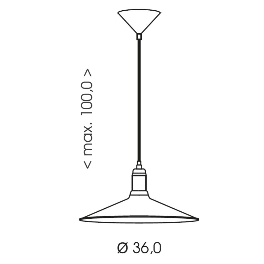 Brilagi - Lustr na lanku FORGE 1xE27/60W/230V pr. 36 cm hnědá