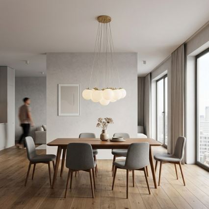 Brilagi - Lustr na lanku GLOBE 15xE14/15W/230V bílá