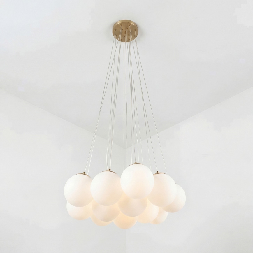 Brilagi - Lustr na lanku GLOBE 15xE14/15W/230V bílá