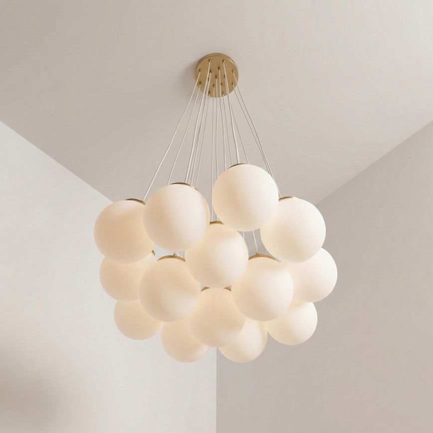 Brilagi - Lustr na lanku GLOBE 15xE14/15W/230V bílá