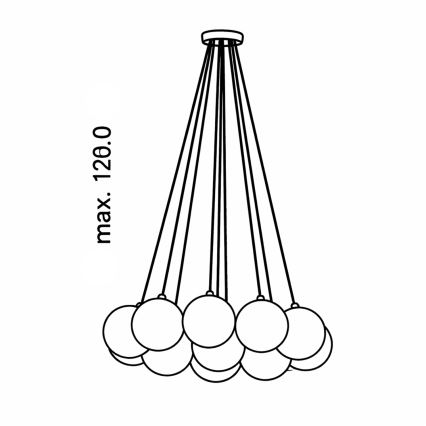 Brilagi - Lustr na lanku GLOBE 15xE14/15W/230V bílá