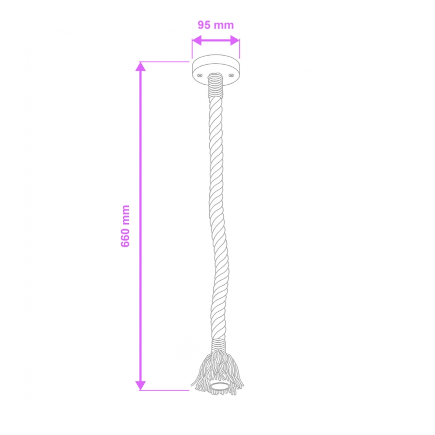 Brilagi - Lustr na lanku KOS 1xE27/60W/230V buk