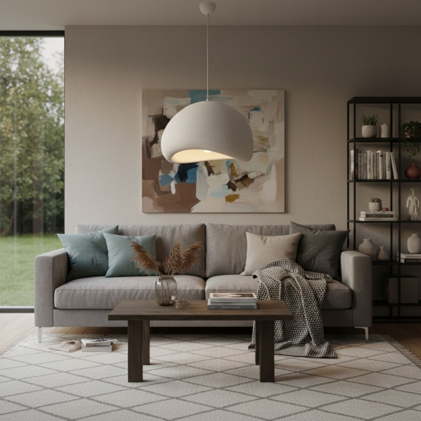 Brilagi - Lustr na lanku LOVAL 1xE27/40W/230V pr. 50 cm bílá