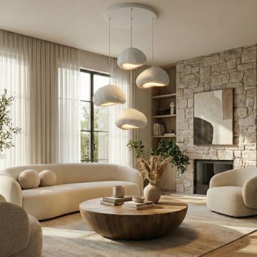 Brilagi - Lustr na lanku LOVAL 4xE27/40W/230V pr. 95 cm bílá