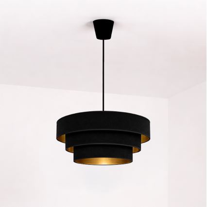 Brilagi - Lustr na lanku LUNETA 1xE27/60W/230V pr. 40 cm černá/zlatá