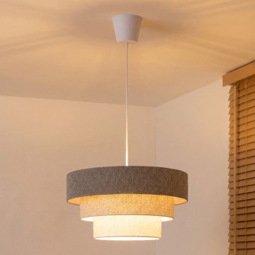 Brilagi - Lustr na lanku LUNETA 1xE27/60W/230V pr. 40 cm šedá/krémová/bílá