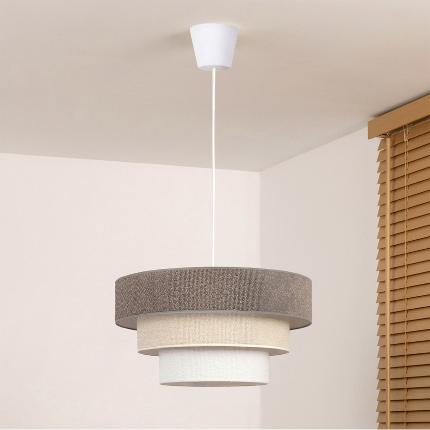 Brilagi - Lustr na lanku LUNETA 1xE27/60W/230V pr. 40 cm šedá/krémová/bílá