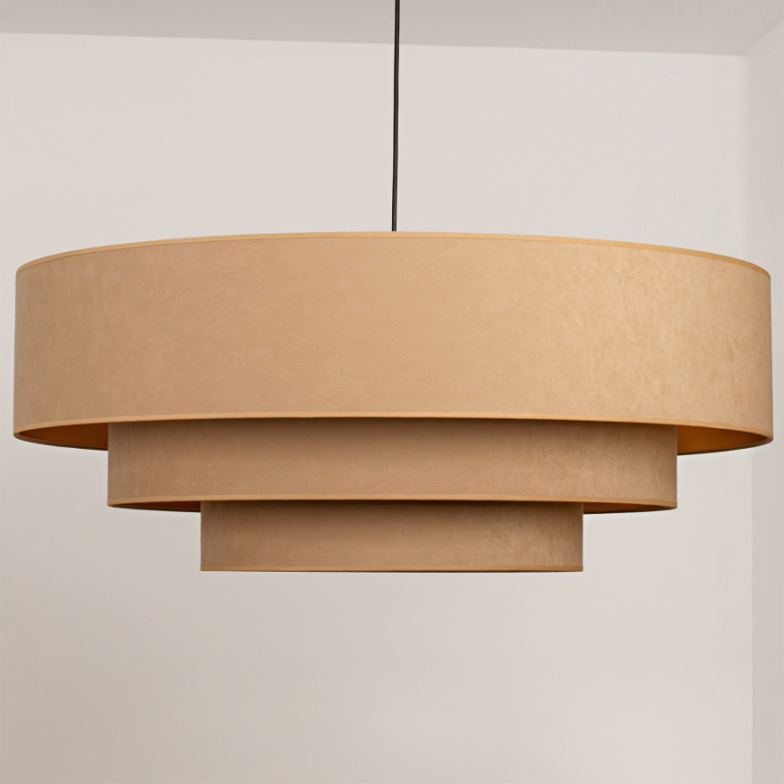 Brilagi - Lustr na lanku LUNETA 3xE27/60W/230V pr. 80 cm béžová/zlatá