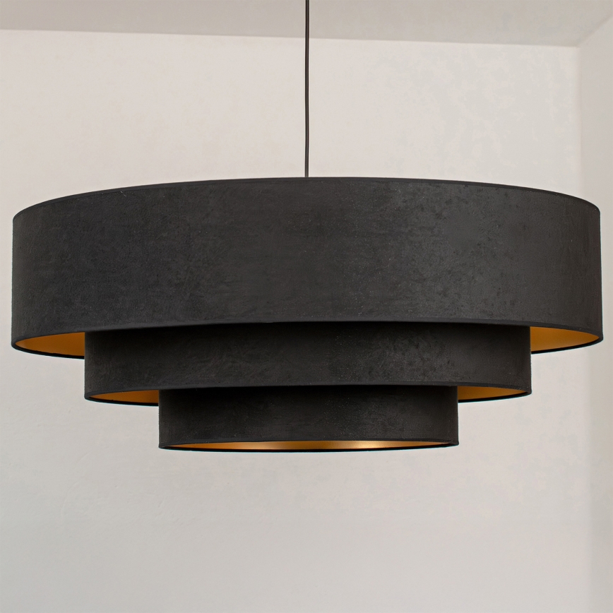 Brilagi - Lustr na lanku LUNETA 3xE27/60W/230V pr. 80 cm černá/zlatá