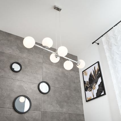 Brilagi - Lustr na lanku MALONY 6xE14/20W/230V lesklý chrom