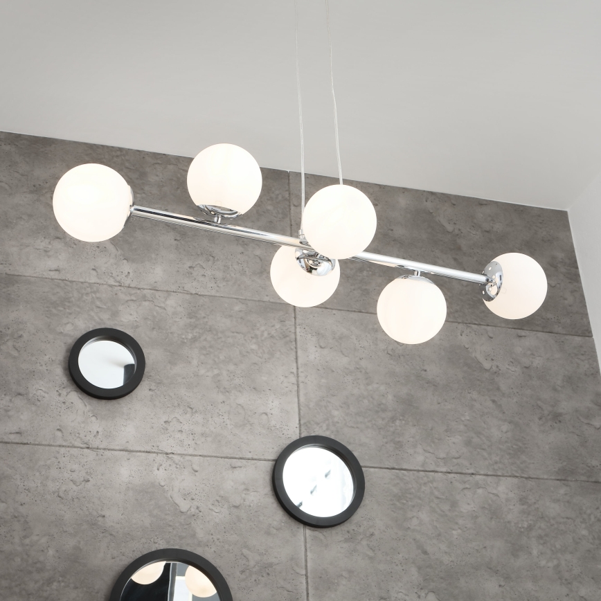 Brilagi - Lustr na lanku MALONY 6xE14/20W/230V lesklý chrom