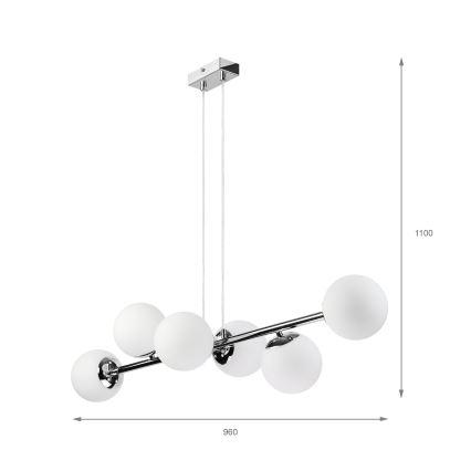 Brilagi - Lustr na lanku MALONY 6xE14/20W/230V lesklý chrom