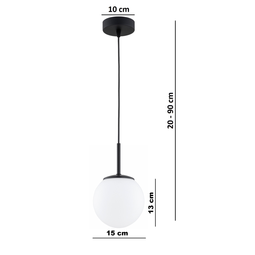 Brilagi - Lustr na lanku MILO 1xE27/60W/230V černá