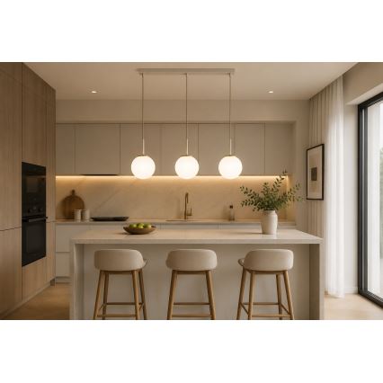 Brilagi - Lustr na lanku MILO 3xE27/60W/230V béžová/zlatá