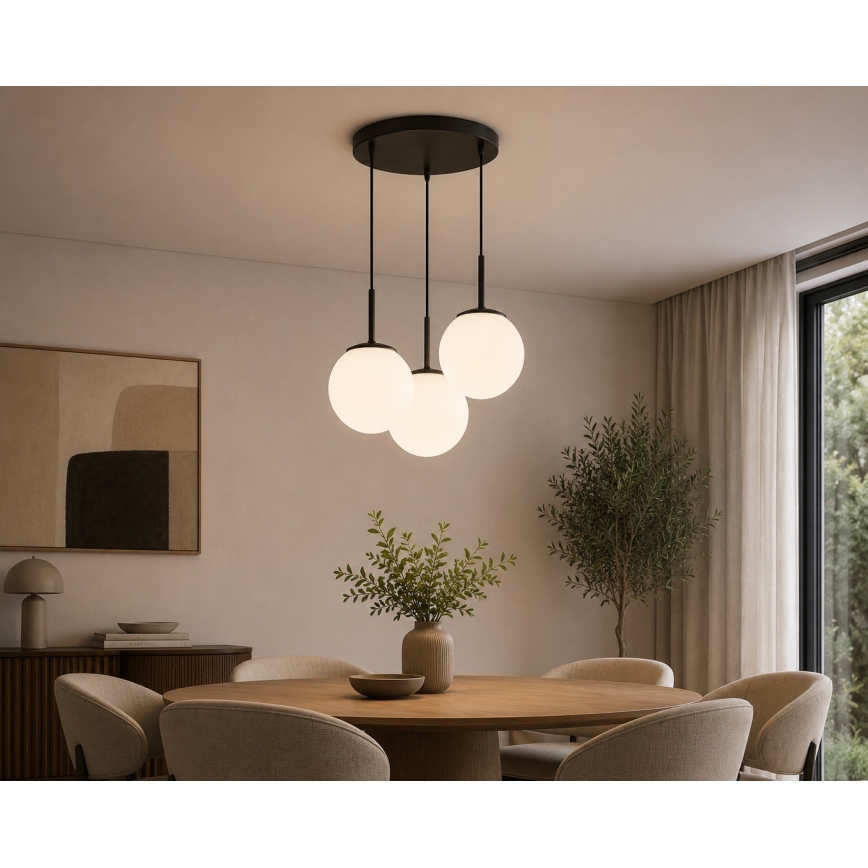 Brilagi - Lustr na lanku MILO 3xE27/60W/230V černá