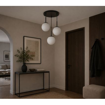 Brilagi - Lustr na lanku MILO 3xE27/60W/230V černá