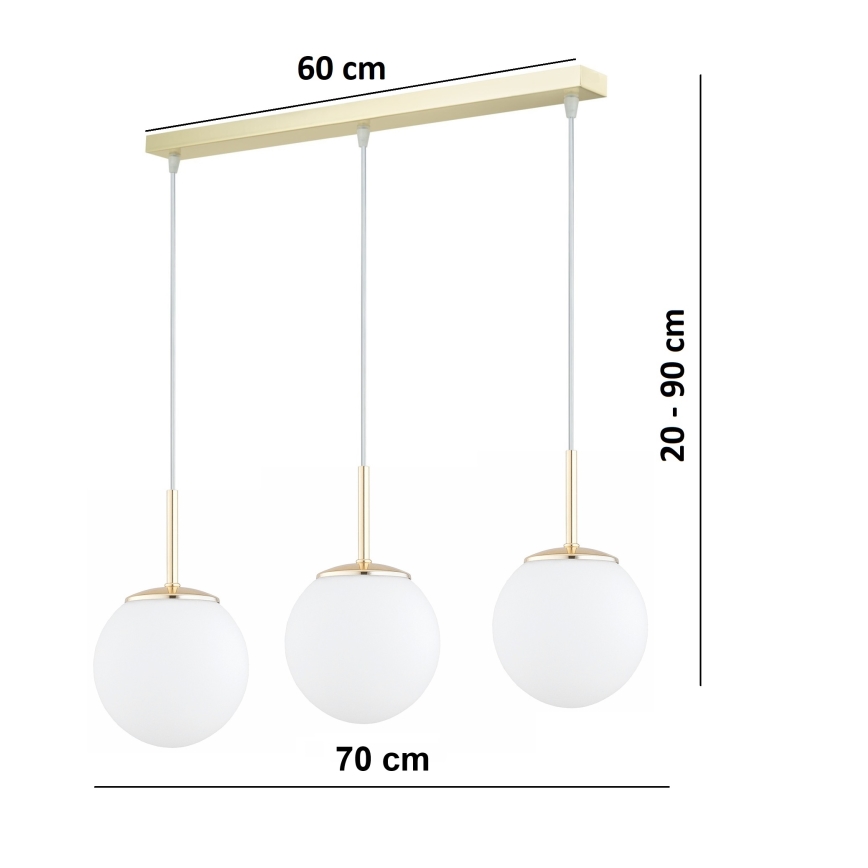 Brilagi - Lustr na lanku MILO 3xE27/60W/230V zlatá