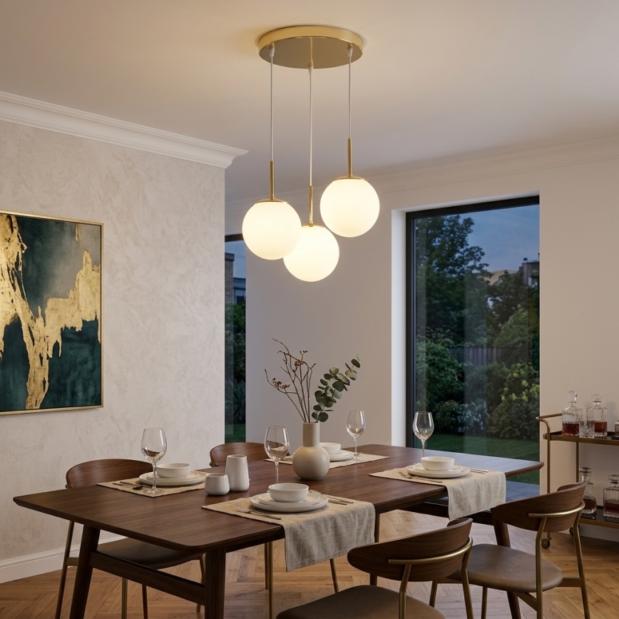 Brilagi - Lustr na lanku MILO 3xE27/60W/230V zlatá