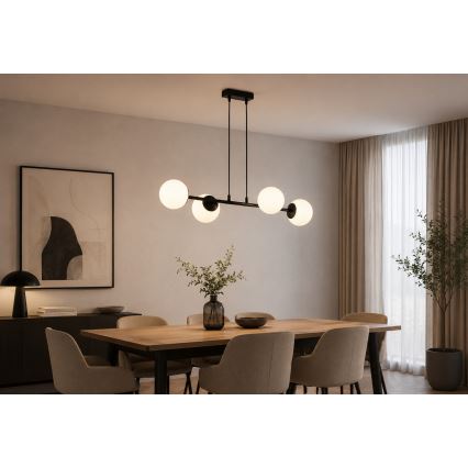 Brilagi - Lustr na lanku MILO 4xE27/60W/230V černá