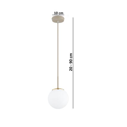 Brilagi - Lustr na lanku MILO ECRU 1xE27/60W/230V béžová/zlatá