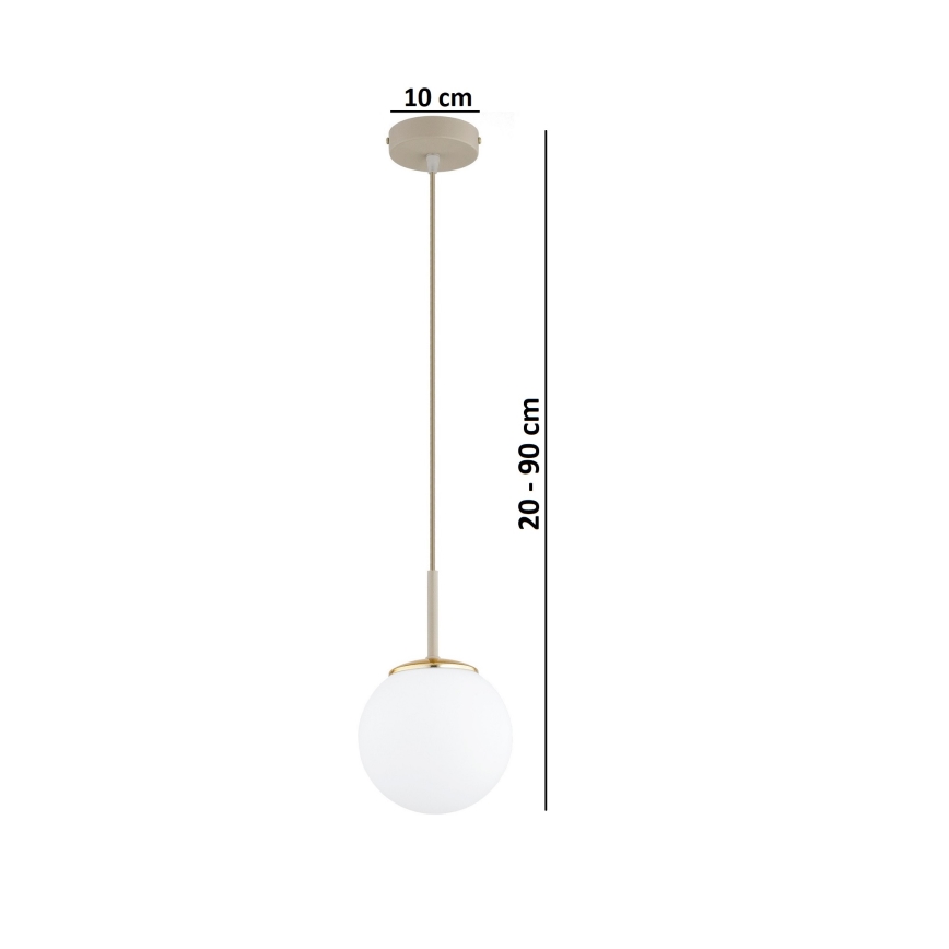 Brilagi - Lustr na lanku MILO ECRU 1xE27/60W/230V béžová/zlatá