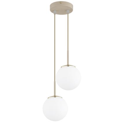 Brilagi - Lustr na lanku MILO ECRU 2xE27/60W/230V béžová/zlatá