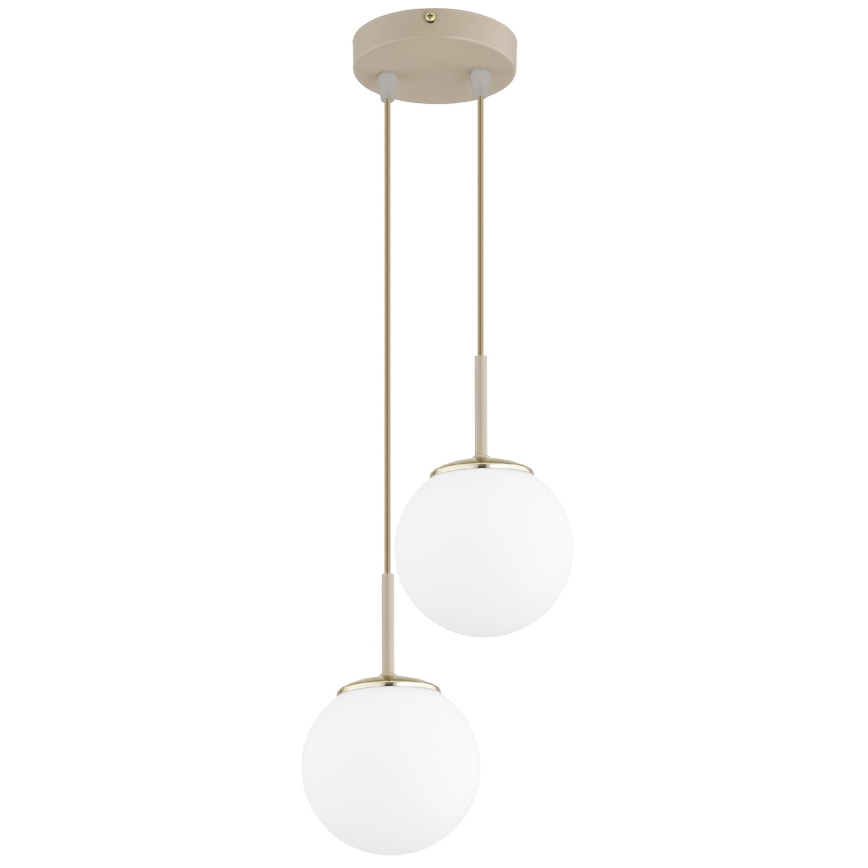 Brilagi - Lustr na lanku MILO ECRU 2xE27/60W/230V béžová/zlatá