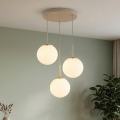 Brilagi - Lustr na lanku MILO ECRU 3xE27/60W/230V béžová/zlatá