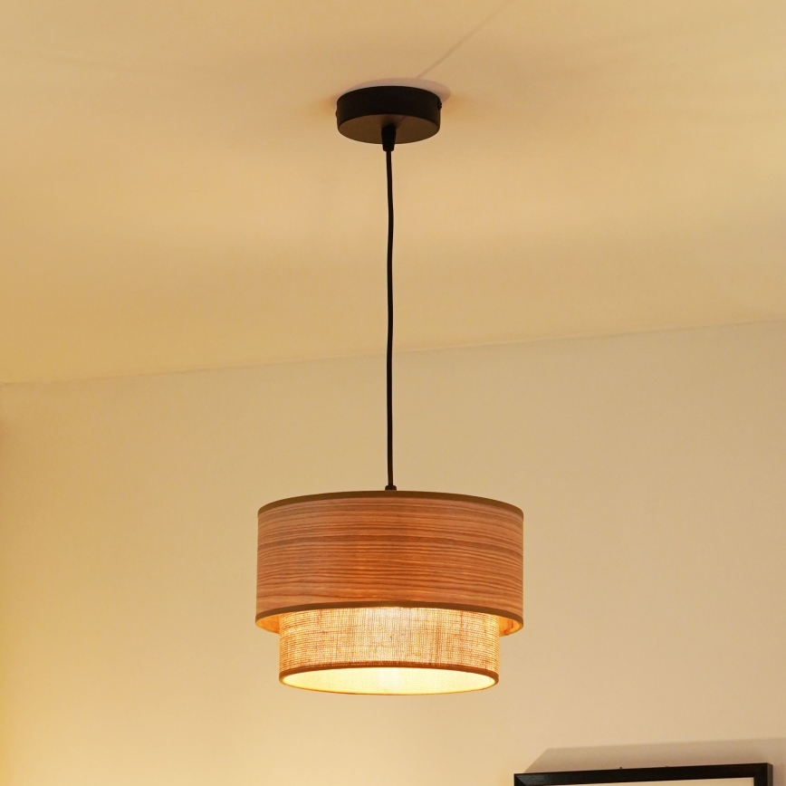 Brilagi - Lustr na lanku MONTANA BOHO 1xE27/15W/230V pr. 25 cm hnědá/černá